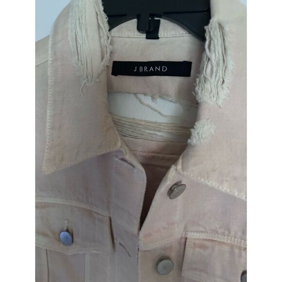 J Brand Cream Distressed & Ripped
Denim Buttoned Jacket M - Picture 9 of 13
